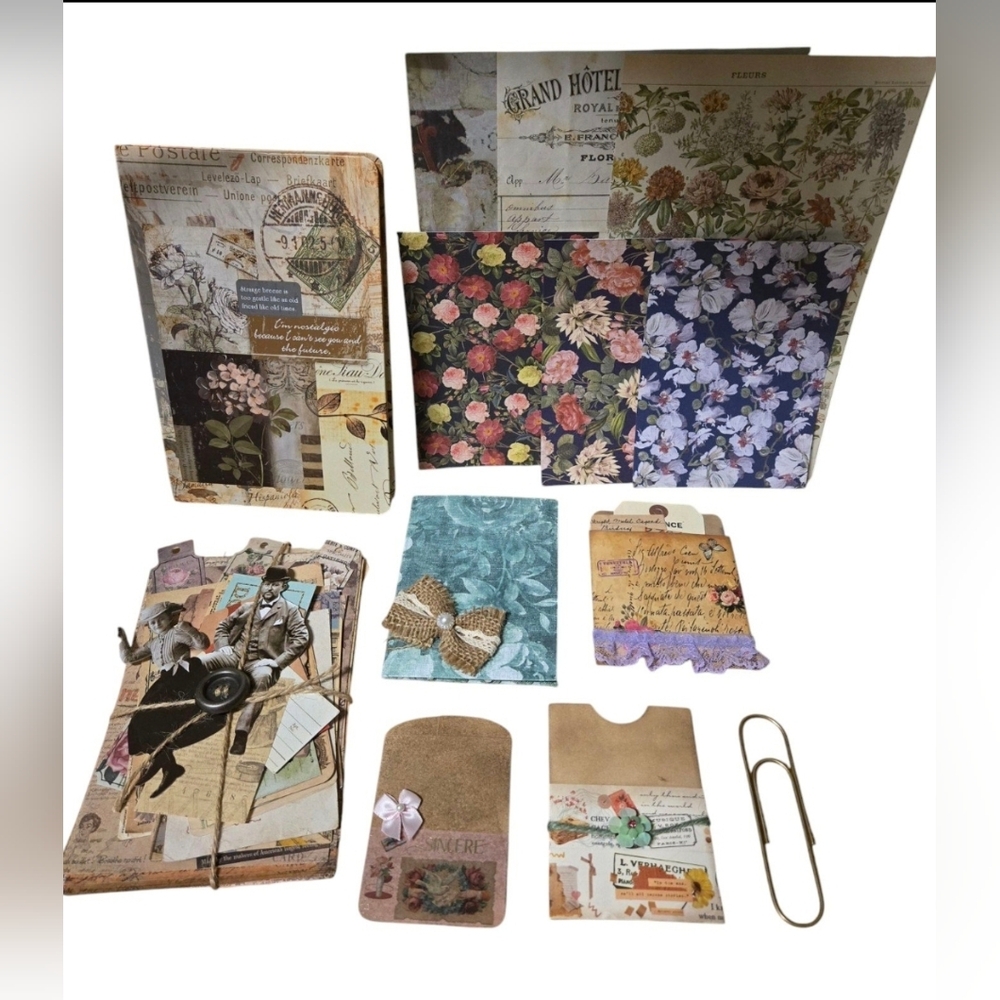 Scrapbooking Vintage Inspired Journel/Paper Decorating Bundle